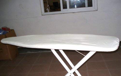 Heavy Use Ironing Board Cover With Pad Silicone Coating White