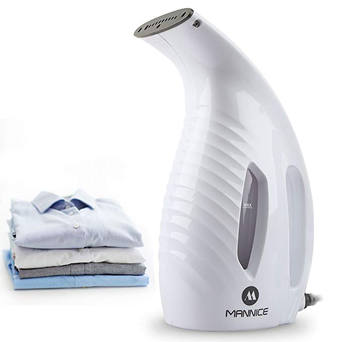 BiBOSS Portable Garment Steamer, Mini Humidifier Steamers for Clothes, Handheld Fabric Steamer, Fast Heat-up Household Laundry Steamers, Powerful Travel Iron Steamer, White