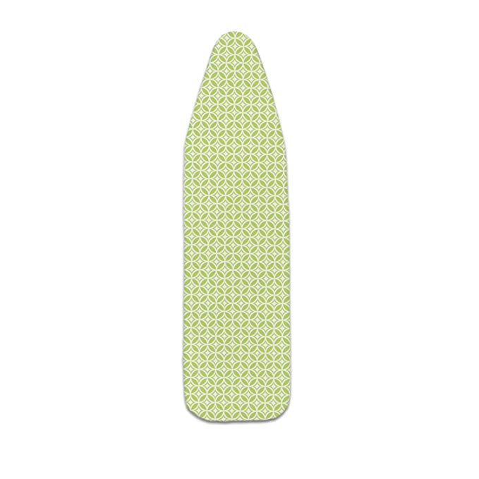 Raymond Waites Ironing Board Cover, Premium Quality with Exclusive Easy-to-Fasten Elastic Strap Buckle, Snug Fit, Thick Pad, Protective + Scorch Resistant, Fashionable + Stylish (Lime Green Print)