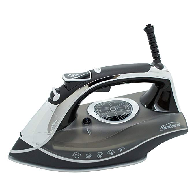 Sunbeam AERO Ceramic Soleplate Iron with Dimpling and Channeling Technology, 1600W (Grey)
