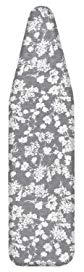 MZXcuin Padded Ironing Board Cover Scorch Resistant, Extra Thick Cotton Iron Cover with Padding Heat Reflective Heavy Duty Pad - 15” x 54”,Grey Floral