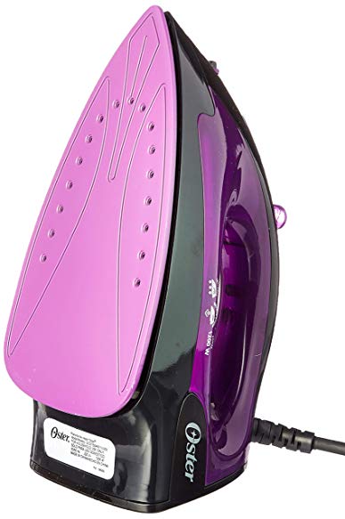 Oster GCSTBS4801V-053 Black/Violet 1200-Watt Variable Steam Iron, 220 Volts (Not for USA - European Cord)