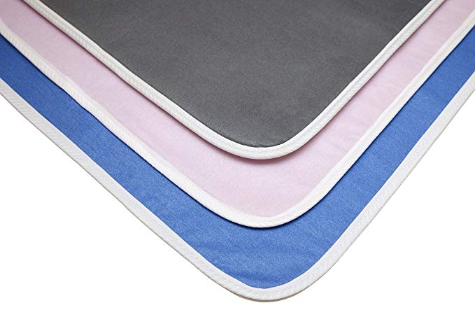 Full-Size Heat & waterproof Ironing Blanket - Extra Large Silicone Coated Ironing Mat with anti-skid, waterproof & heat-safe backing to protect any surface/furniture - Ironing Mat - Color/Modern Gray