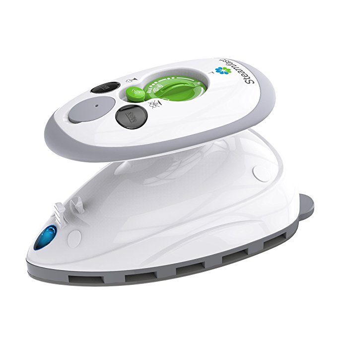 Steamfast SF-717 Mini Travel Steam Iron with Dual Voltage, Travel Bag, Non-Stick Soleplate, Anti-Slip Handle, Rapid Heating, 420W Power