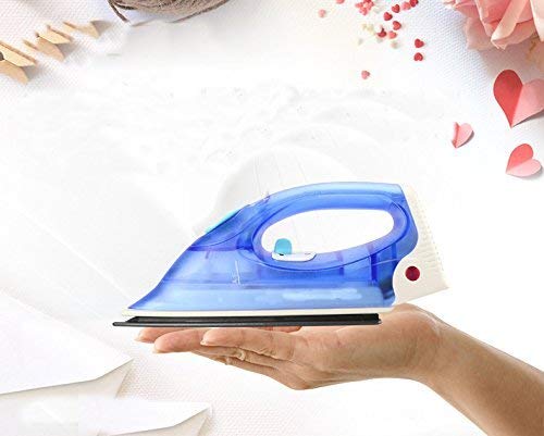 Steam Master, 700 Watt Mini Anti-Drip Non-Stick Soleplate Iron, Travel Steam Iron with Retractable Cord and Power Light Indicator, Blue