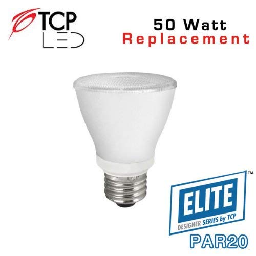 TCP LED8P20D27KFL PAR20 LED Lamp 8 Watt E26 Medium Base 575 Lumens 80 CRI 2700K Warm White Elite