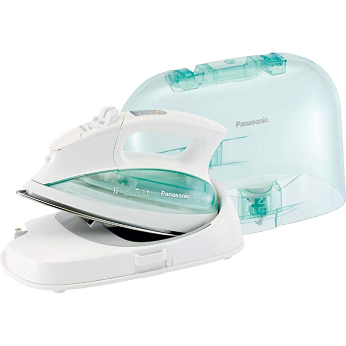 Panasonic NI-L70SRW Cordless Iron, Curved Stainless Steel Soleplate, White/Clear Green