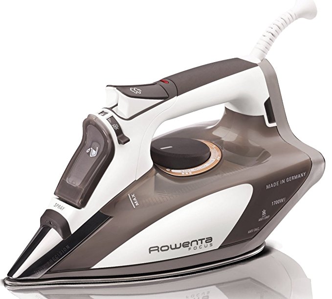 Rowenta Steam Iron, Stainless Steel Soleplate with Auto-Off, Brown