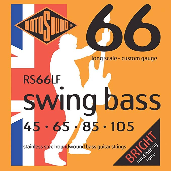 ROTOSOUND. RS66LF Swing Bass 66 Stainless Steel Bass Guitar Strings (45 65 85 105) (Limited Edition)
