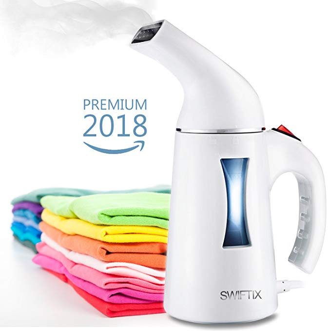 SWIFTIX Handheld Fabric Steamer with Fast Heat-Up and Automatic Shut Off Powerful & Compact Portable Garment Clothing Steamer for Travel & Home