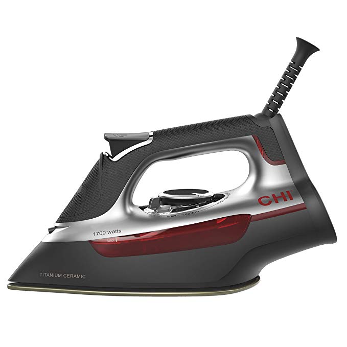 CHI (13101) Steam Iron With Titanium Infused Ceramic Soleplate & Over 300 Steam Holes, Professional Grade (13101)