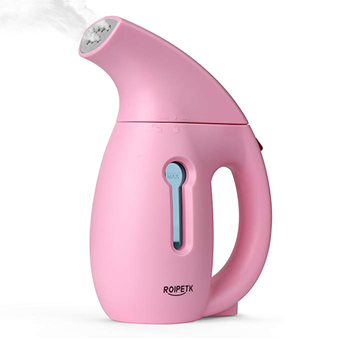Steamer For Clothes,180ml Handheld Garment Steamer Portable Fabric Steamer 60 Seconds Heat-Up Travel Steamer Automatic Shut-off Safety Protection High Temperature Sterilization for Fabric (pink)