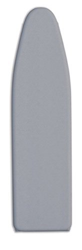 de Machinor Premium Padded Ironing Board Cover 12” x 45”, Metallic Silicone Coated, heat-reflective, scorch & stain resistant - 3 Layer Padding & Connecting Straps - Color Modern Gray