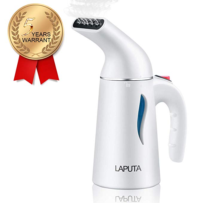 LAPUTA Upgraded Clothes Steamer, Handheld Garment & Steamers for Clothes Ultra Fast Heat-up to Clean, Sterilize Fabric with 150ML Capacity Water Tank, Home and Travel Portable Steamer