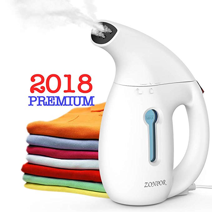 Steamer for Clothes, Zonpor Portable Clothes Steamer, Powerful Handheld Clothing Steamer De-Wrinkles, Clean, Sterilize and Steam Iron Garment Fabric Steamer for Travel/Home, Fast Heat Up, 100% Safe