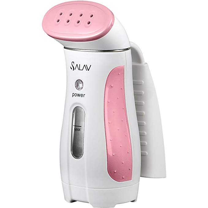 Salav Pink 265-Watt Handheld Travel Clothing Steamer with Quick Heating & Automatic Worldwide Voltage, Compact and Stylish, The Perfect Travel Companion
