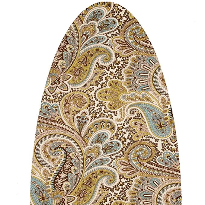 ClarUSA Premium Custom Ironing Board Cover fits Wall Mounted Drop Down Board (09-12in Wide, Chocolate Paisley Print)